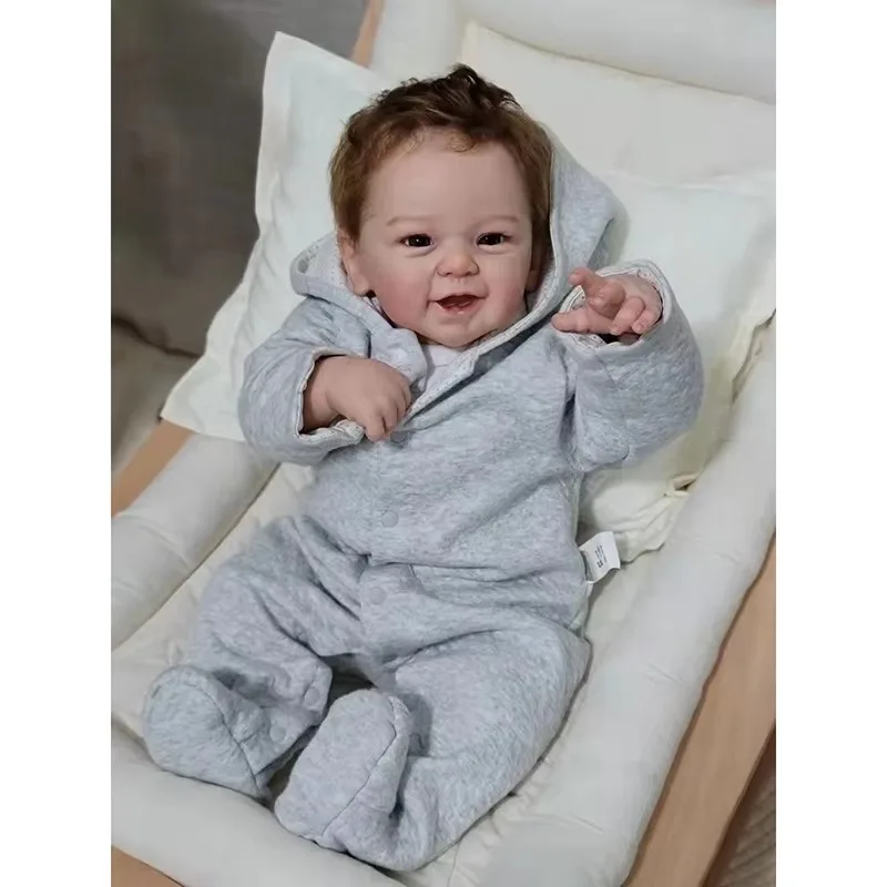 21Inch Reborn Baby Doll Phoenix Lifelike Soft Cuddle Body Doll Handmade With Genesis Paint Visible Veins Multiple Layers