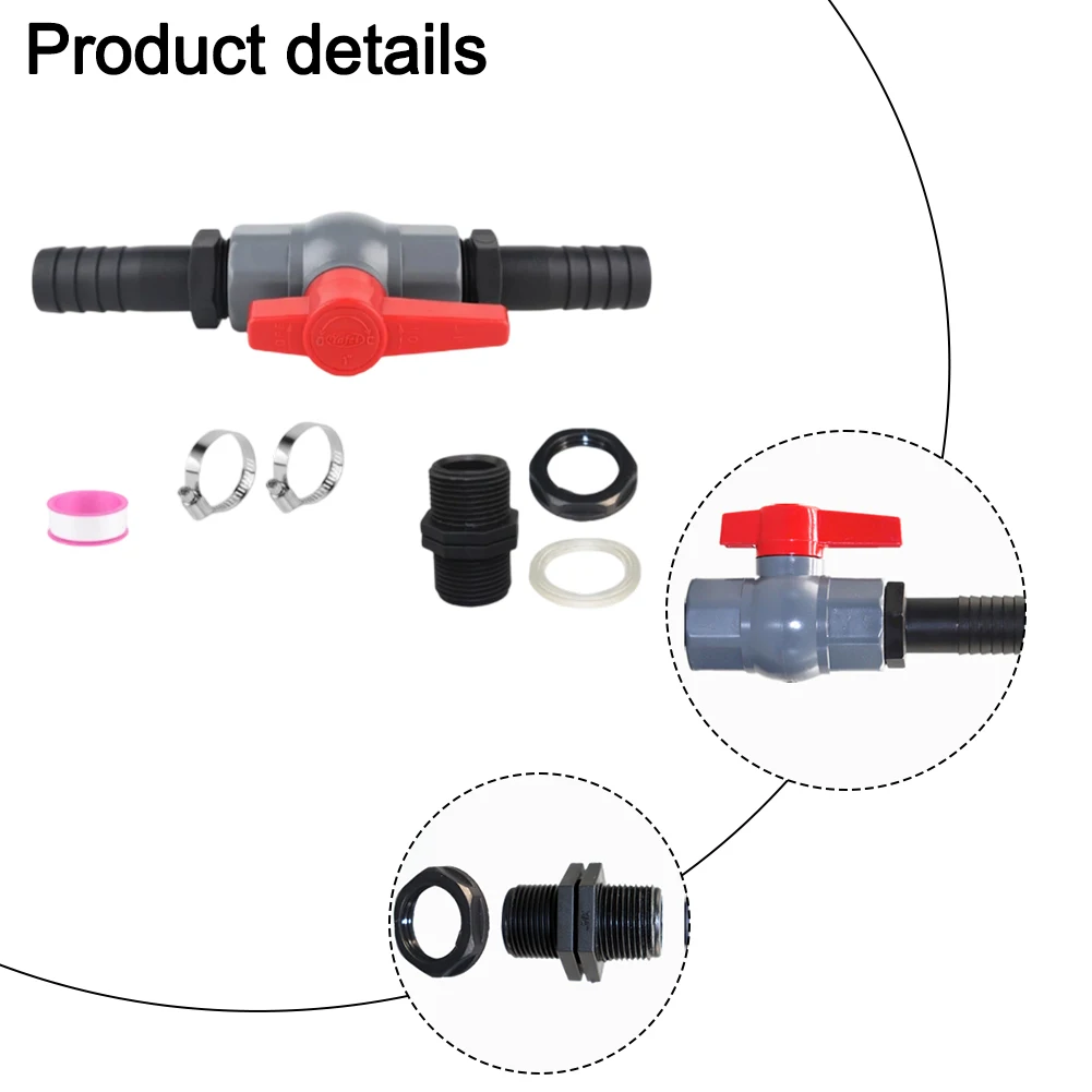 Shut Off Valve with Hose Connector for 3/4 In 1 In 1 1/4 In PVC Pipes Used in Water Management and Irrigation Systems