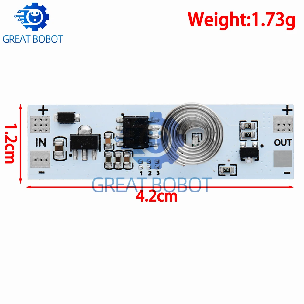 Touch Switch Capacitive Module 5V-24V 3A LED Dimming Control Lamps Active Components Short Distance Scan Sweep Hand Sensor Touc