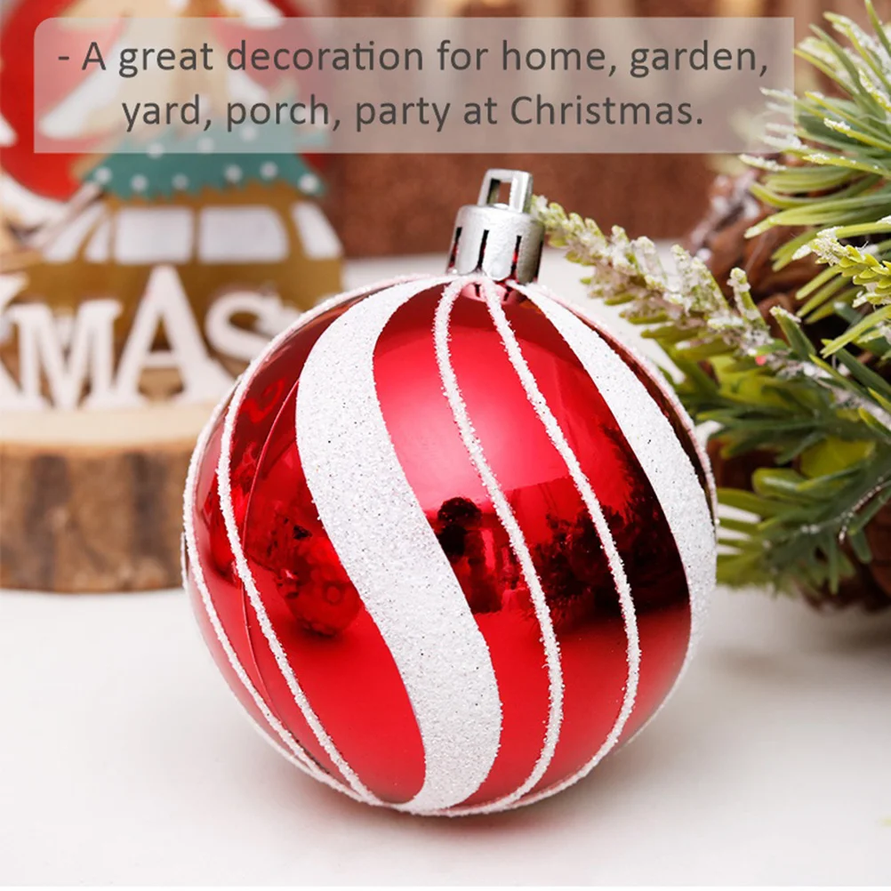 

30Pcs Christmas Ball Hanging Pendants Red Decorative Ornaments for Tree Fireplace Wall Christmas Tree Hanging Decoration