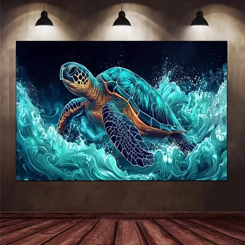 

5D Diamond Painting Deep Sea Turtle Animals Diamond Mosaic Full Square Round Drill Cross Stitch Rhinestone Embroidery Home Decor