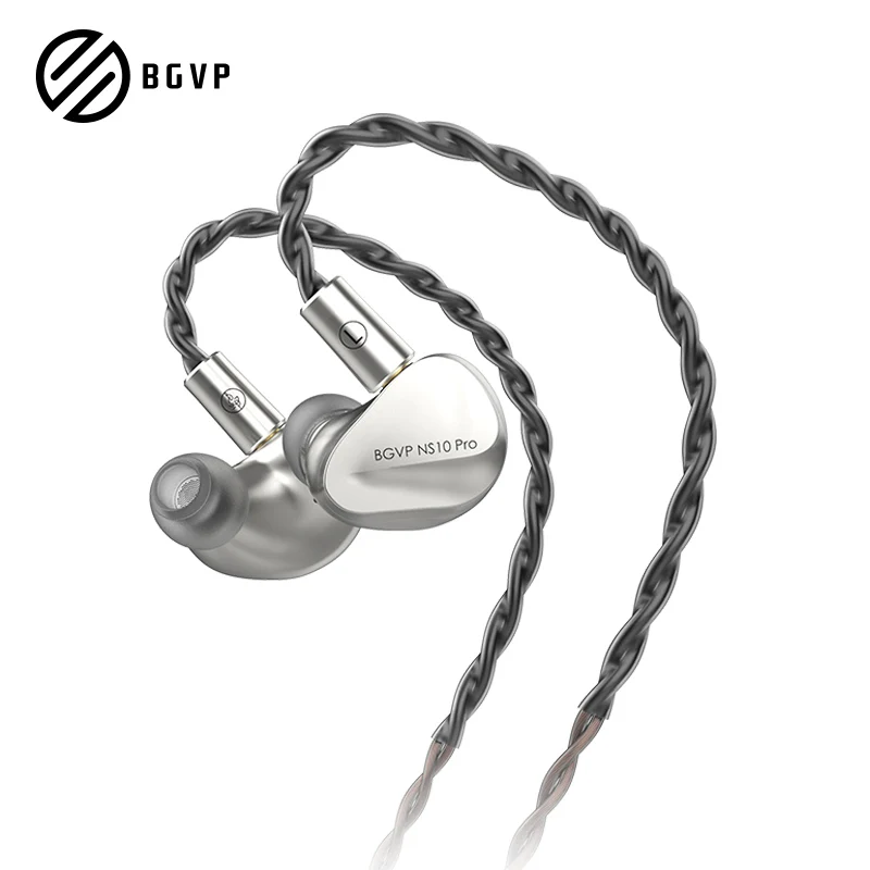 BGVP NS10 Pro 6mm Planar 8BA+2DD Drive In Ear Wired Monitor HIFI Earphones with 2-in-1 Replaceable Plug MMCX Cable Headphone