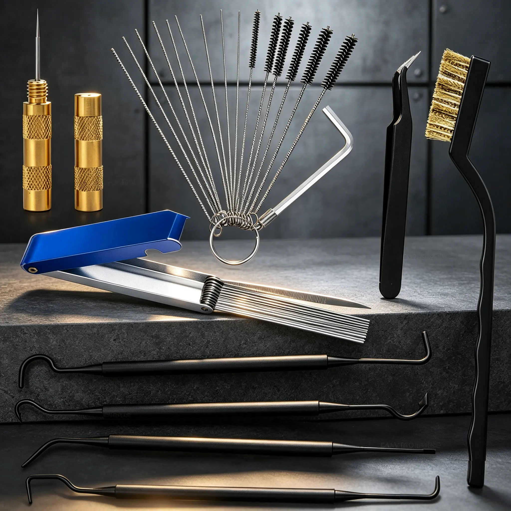 Airbrush Spray Gun Cleaning Tool Kit Nozzle Brush Needle Spray Cleaner Carburetor Carbon Dirt Jet Remove Cleaning For Motorcycle