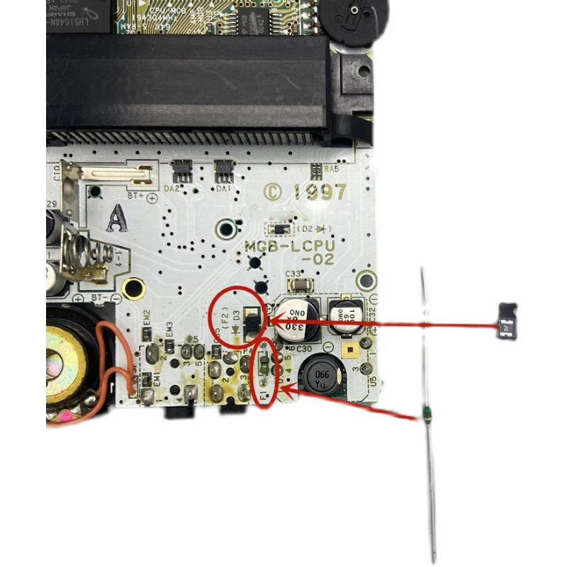 F1 motherboard f1 reparação para gba game console acessórios de alta qualidade, peça de reposição