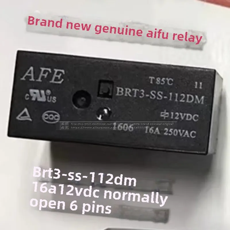 새로운 Aifu/AFE 릴레이 BRT3-SS-105DM/112DM/124DM 115FA6 일반적으로 열림 6피트 12V 스폿 세트