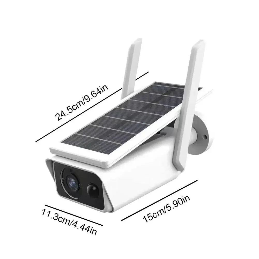 Kamera ochrony solarne z czujnik podczerwieni detekcją ruchu 2-kierunkowe Audio IP66 wodoodporne bezprzewodowe zewnętrzne kamera ochrony kamera monitoringu wi-fi