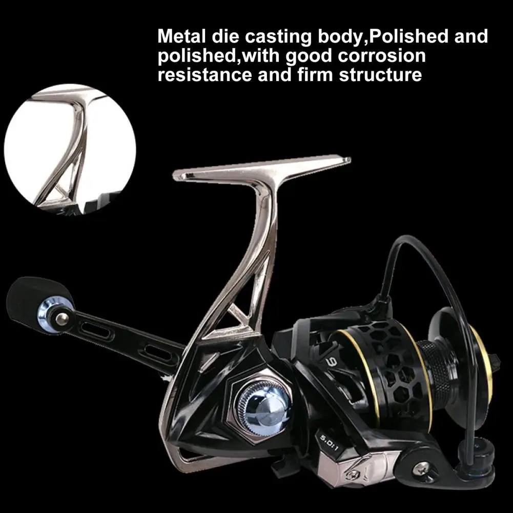 

DEUKIO Fishing Reels Lightweight Spinning Fishing Wheel Anti Corrosion Stainless Steel Folding Arm Rocker Spinning Reel