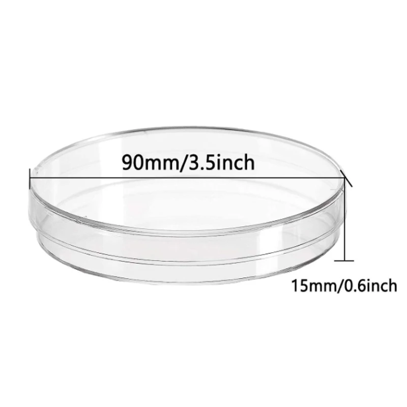 5-10pcs Plastic Petri Dishes 35-90mm Cell Culture Dish High Temp Resistant with 10 Plastic Transfer Pipettes 3ml