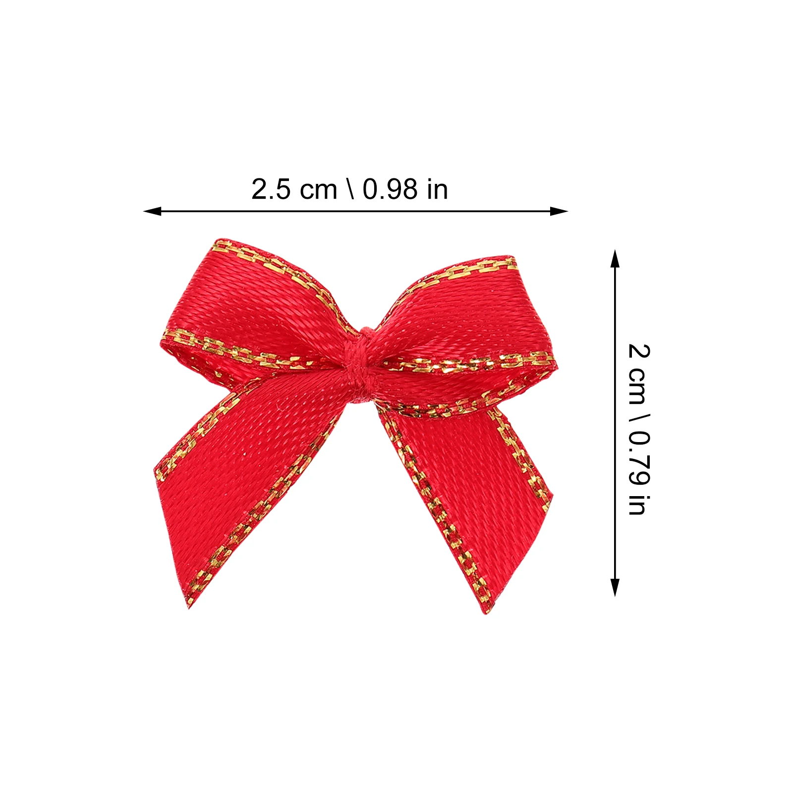 

200 pcs Decorative Bowknot DIY Ornament Polyester Accessories Holiday Wedding Christmas Tree Mini Bow Stylish Classic Adornment