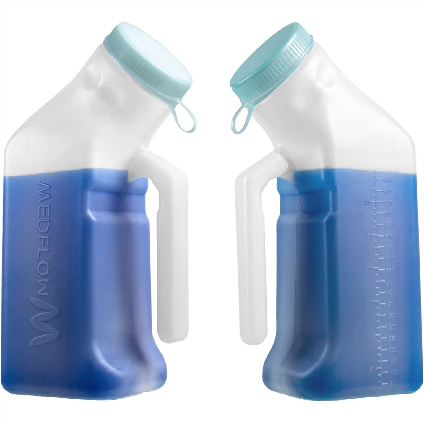 

Portable Urinals for Men with Spill Proof Screw Cap and Glow in the Dark Lid 34 oz/1000 ml for Travel and Bedside Use