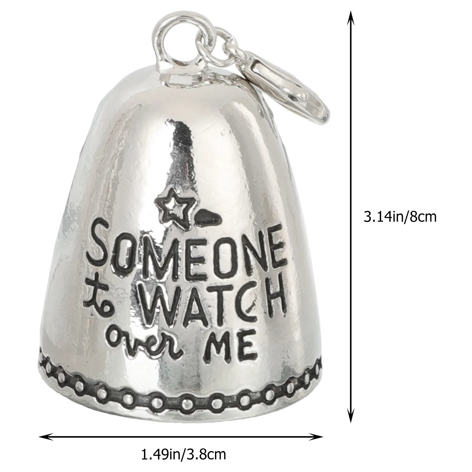 1Set Delicate Alloy Blessing Bell Pendant Keychain Stylish Fashionable Angel Theme Gift for Friends Birthday Christmas New Year