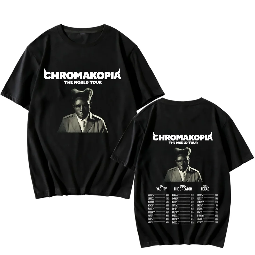 Tyler The Creator Chromakopia World Tour T-shirt New Pattern Cotton Teeshirt Fashion Men Women Top Oversized Clothes Classic Tee