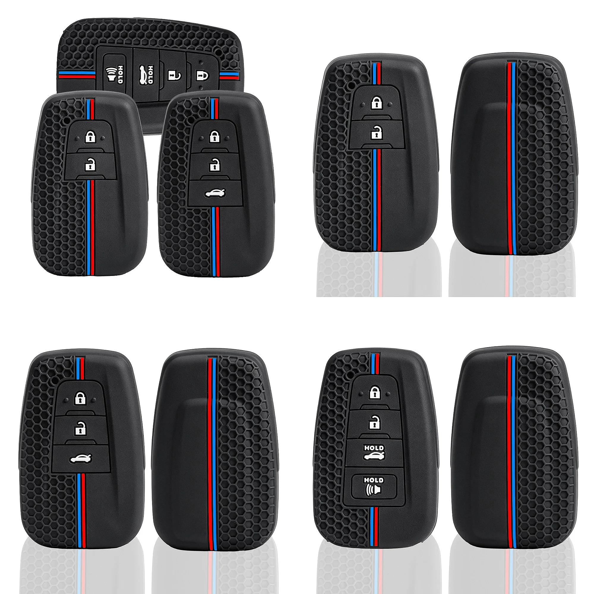 Car Silicone Remote Key Cover For Toyota CHR Camry Corolla RAV4 Highlander Prius Land Cruiser