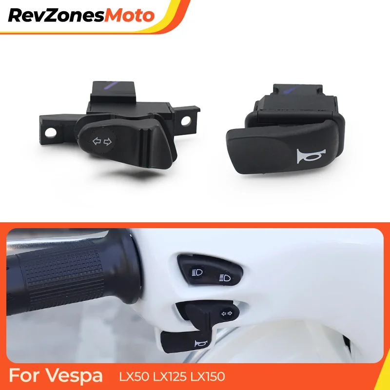 

Vespa LX125 OEM Style Horn Button & Turn Signal Switch Motorcycle Handlebar Control Switch Parts for Scooter
