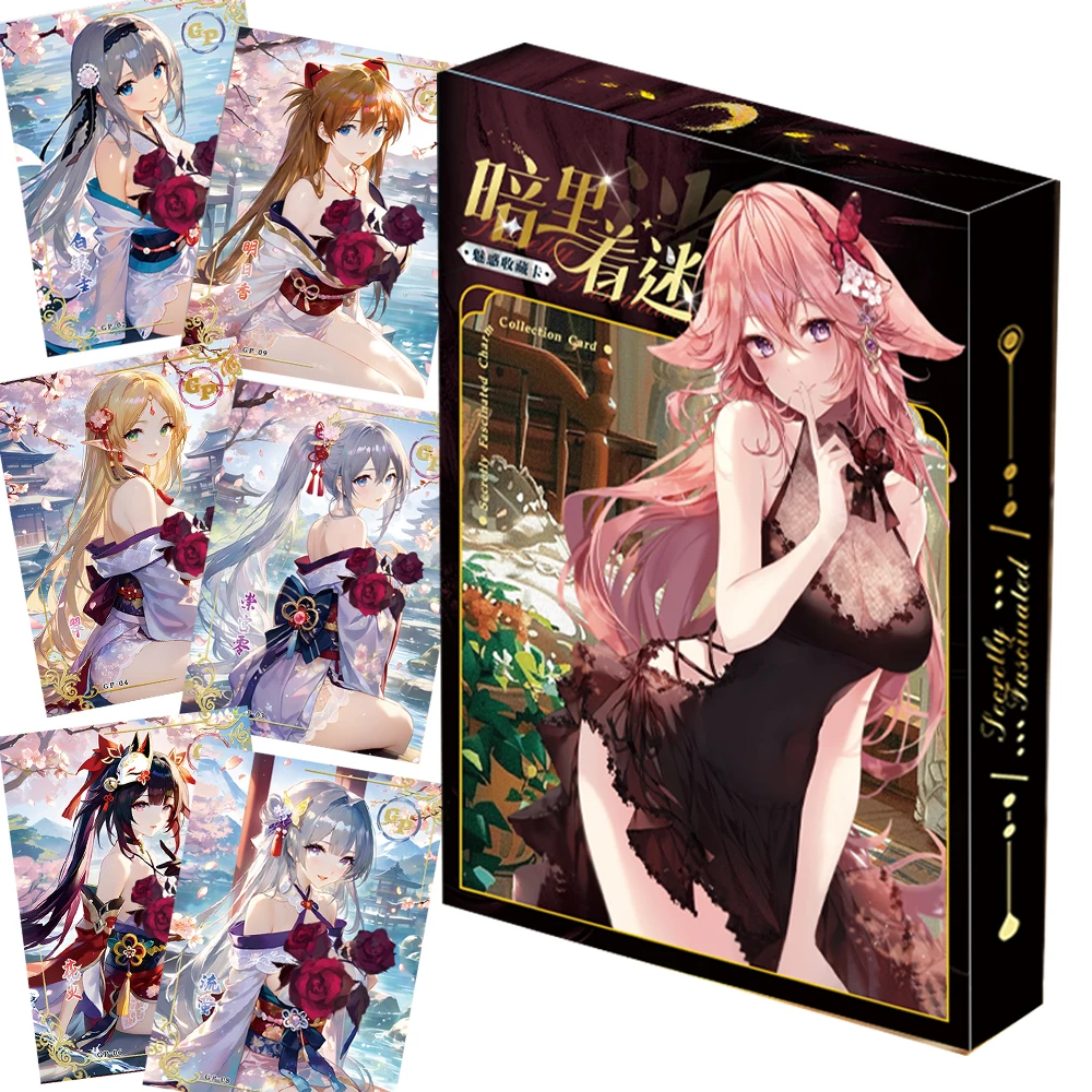 

New Secretly Fascinated Goddess Story Cards Anime Game Girl Party Romantic Sakura Theme Character Card Booster Box Kid Toy Gift