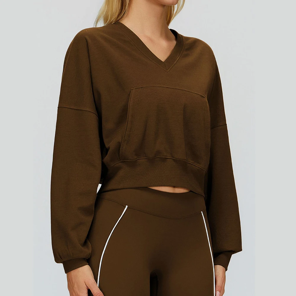 

Women's Casual Loose Cover Shirt Long Sleeved Yoga Clothing Sports Top Quick Drying Hooded Running Training Fitness Yoga Jacket