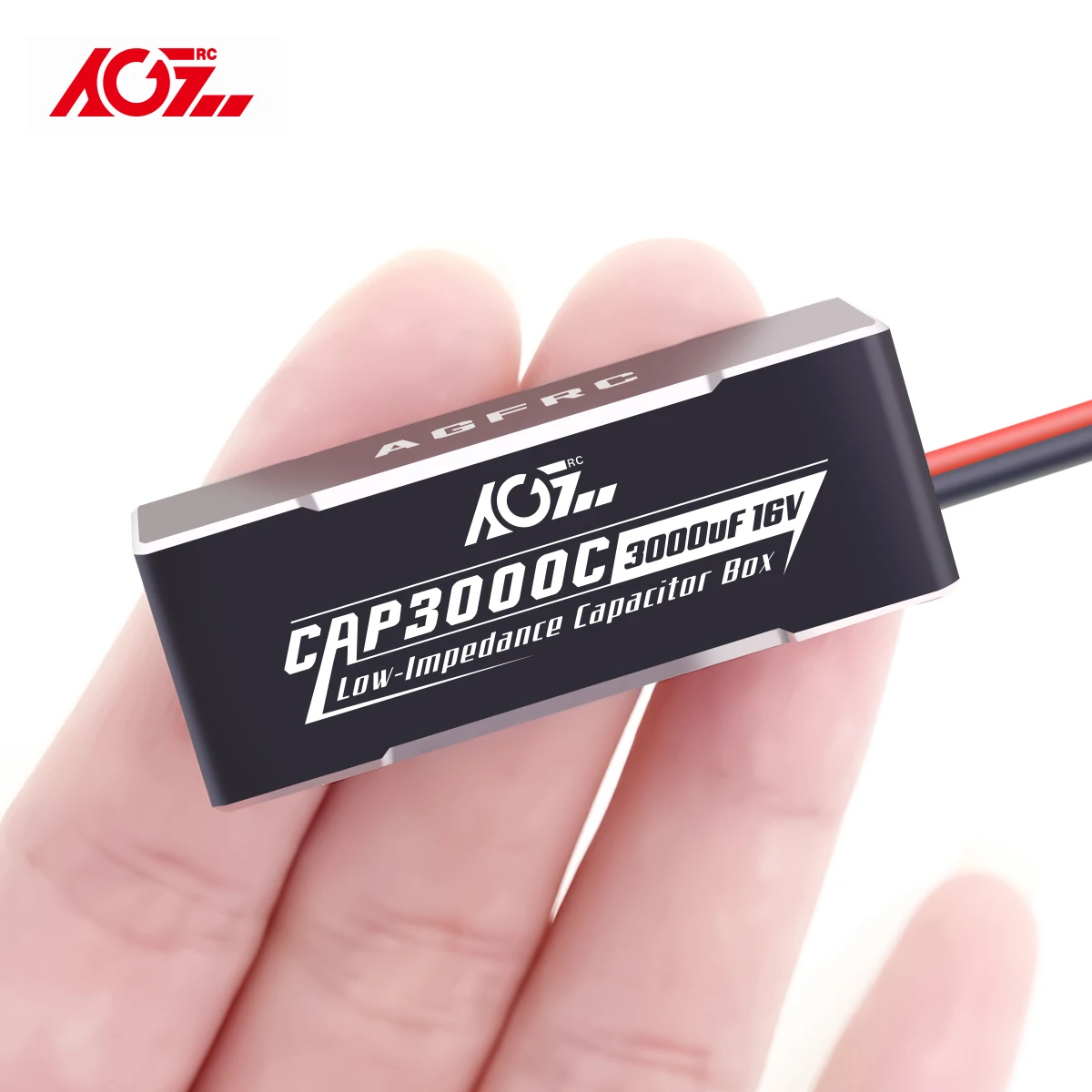 

AGFRC CAP3000C Aluminum Case 3000uF DC 16V HV Super Power Capacitor Box For 1/8 1/10 1/12 RC Car Models Crawler Trucks Buggies