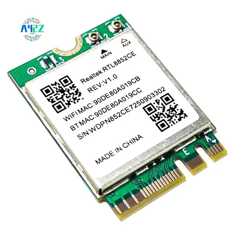

A42Z-New Wifi 6E RTL8852CE M.2 Network Card 5400Mbps 802.11AX Bluetooth 5.3 Wireless Tri Band Adapter 2.4/5.8/6Ghz Receiver