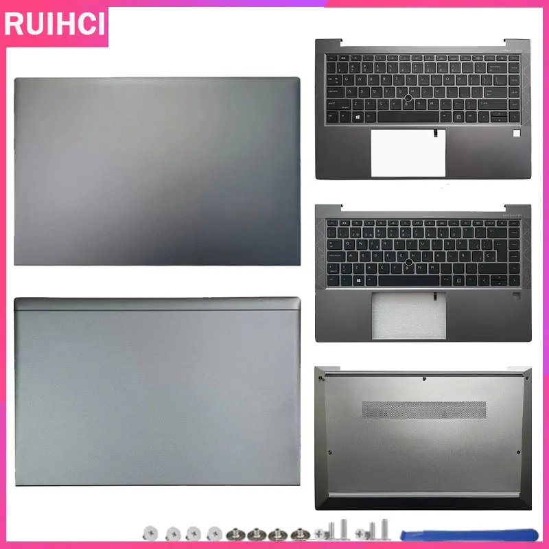 

For zbook Firefly 14 G7 G8 NEW Laptop LCD Back Cover Front Palmrest Bottom Case keyboard Black