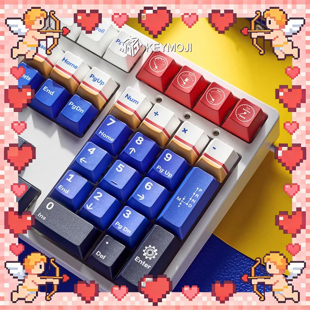

Клавиши KEYMOJI 959 Lefumen Racing для ПК, с термосублимационной печатью, магнитные, для клавиатур, аксессуары для ПК, подарки