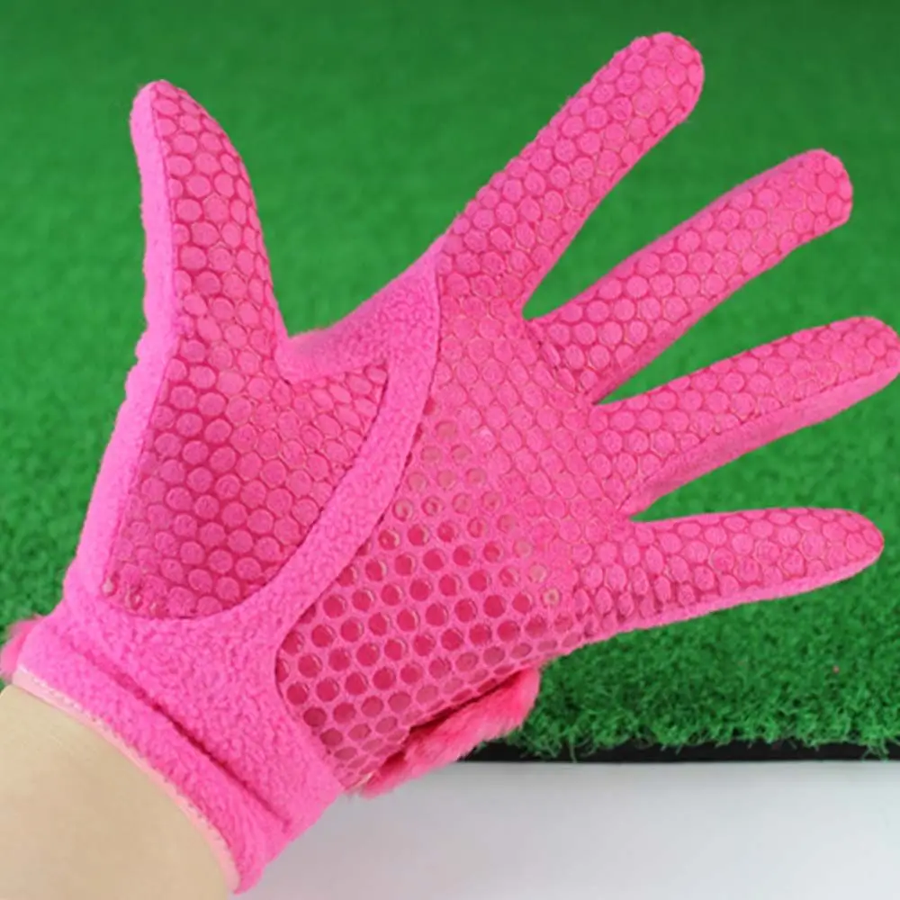 

Winter 1Pair Warmth Artificial Rabbit Fur Men Women Suede Winter Golf Gloves Golf Accessories Golf Gloves Non Slip Gloves