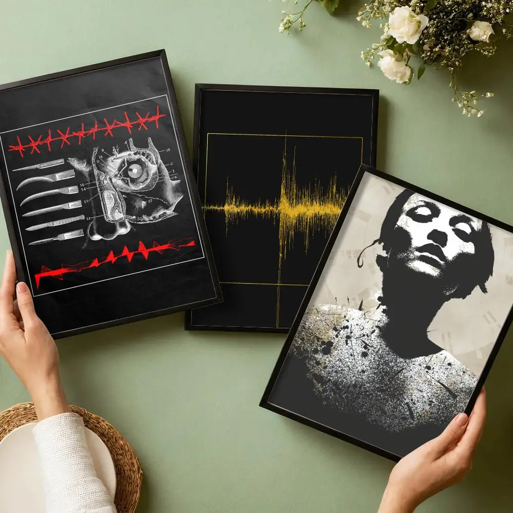 Metalcore Band C-Converge Poster Waterproof Wall Art Sticker for Home Bar Decoration, Self-Adhesive Room Wall Decor Mural