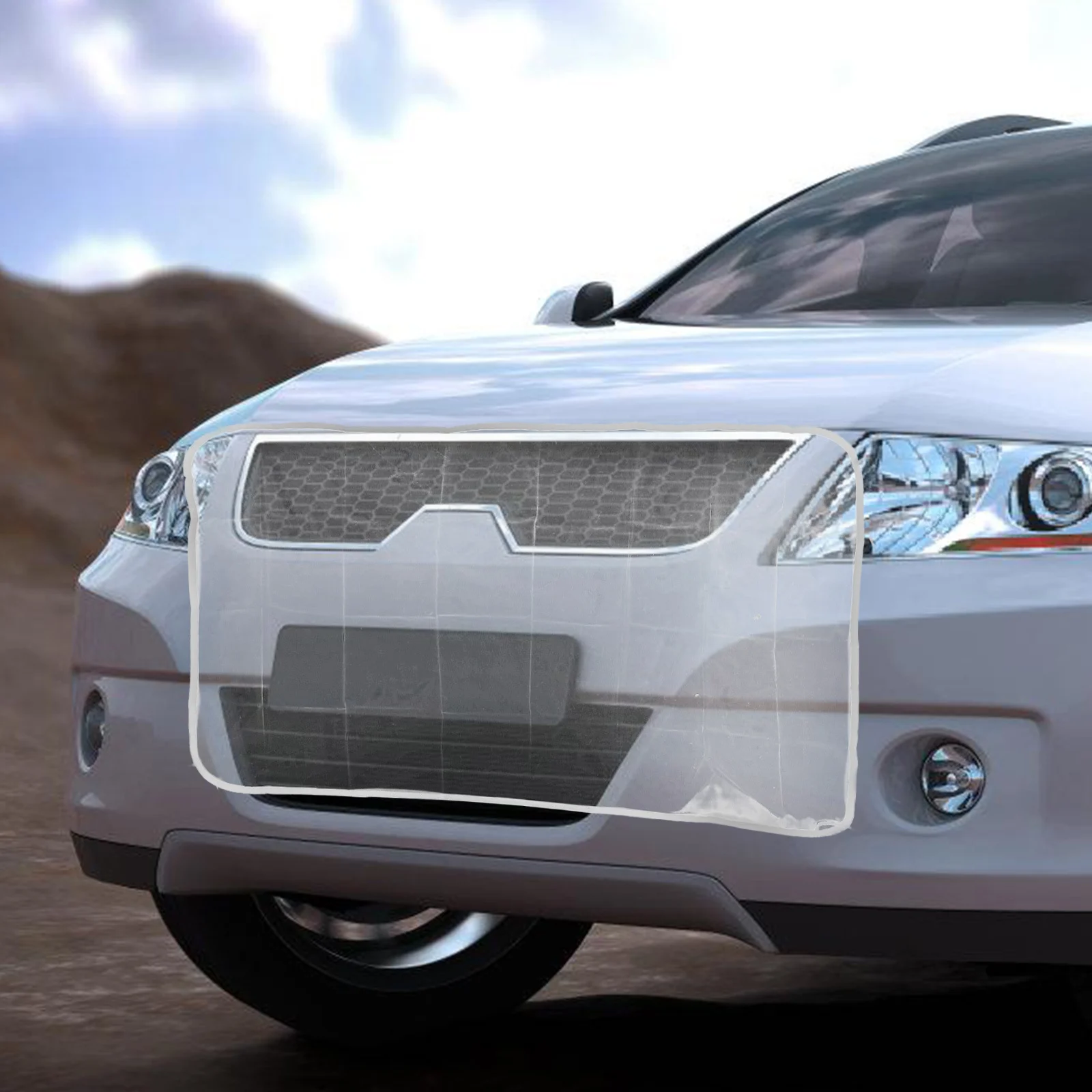 

Защитная белая сетка для радиатора автомобиля, эластичная сетка, передняя защита радиатора, охлаждающая крышка двигателя автомобиля, дефлектор капота, экран