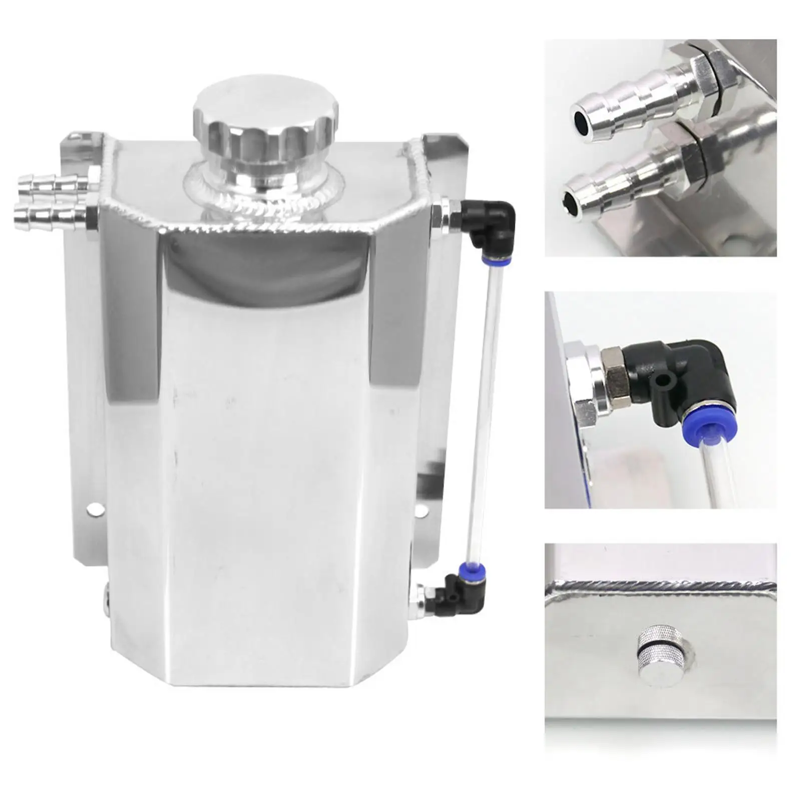 

2L Coolant Radiator Overflow Tank Visible Coolant Level Engine Oil Catch Can