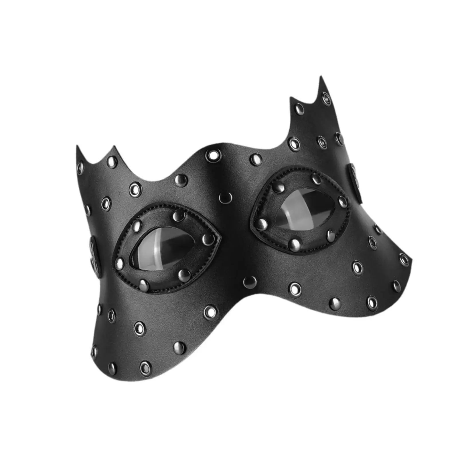 Maschera copertura per il viso gotica Fancy Dress accessori per costumi da festa in pelle PU