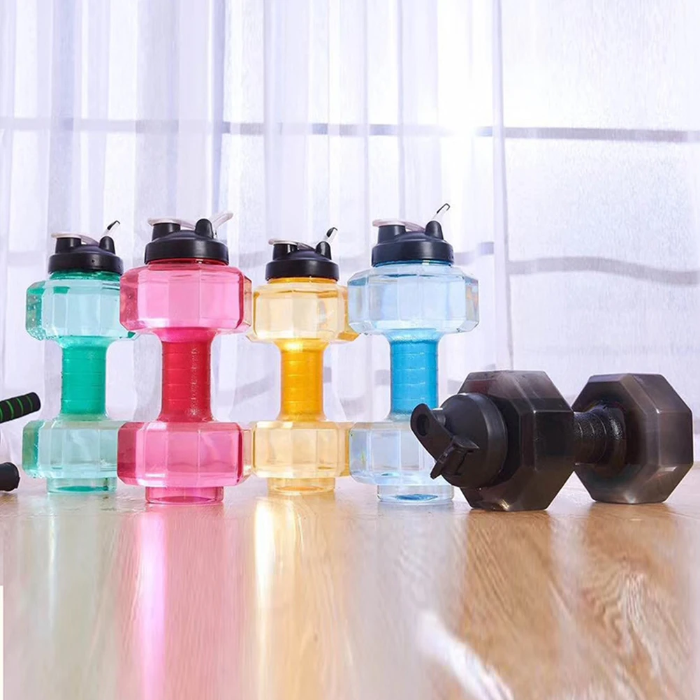 

Dumbbell Shape Water Bottle Fitness Kettle Sports Cup Large Capacity PETG Material Gym School Travel Home Gifts