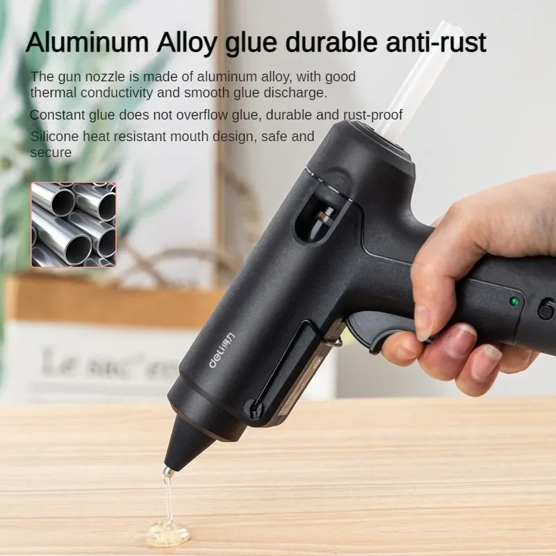 DELI Hot Melt Glue Gun Repair Adhesive Tool Handmade DIY Home High Power 11mm Hot Melt Stick  30-40W