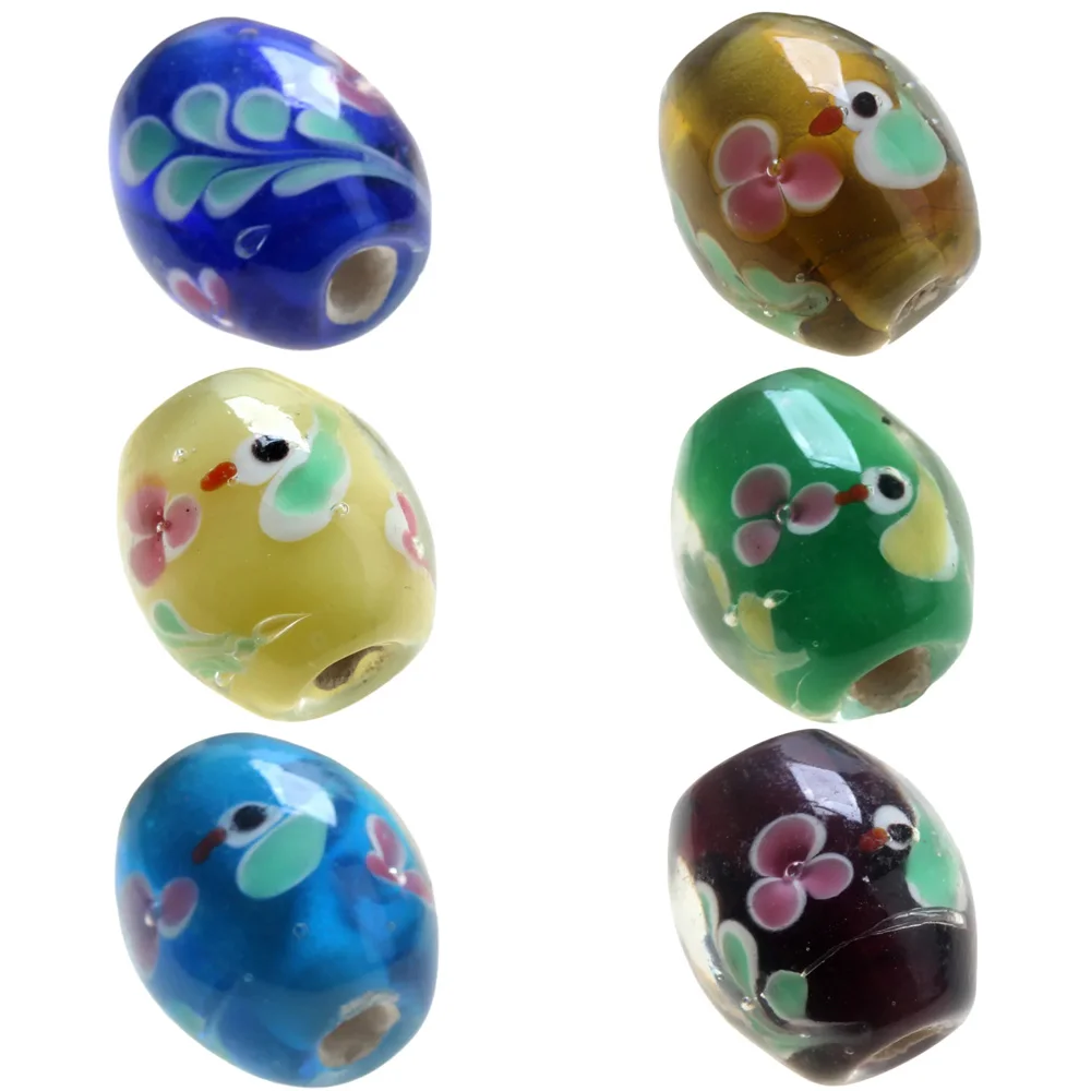 

20 мм 1 шт. круглые стеклянные бусины лэмпворк ручной работы женские DIY прозрачные ручные нарисованные птицы для ожерелья аксессуары для изготовления ювелирных изделий