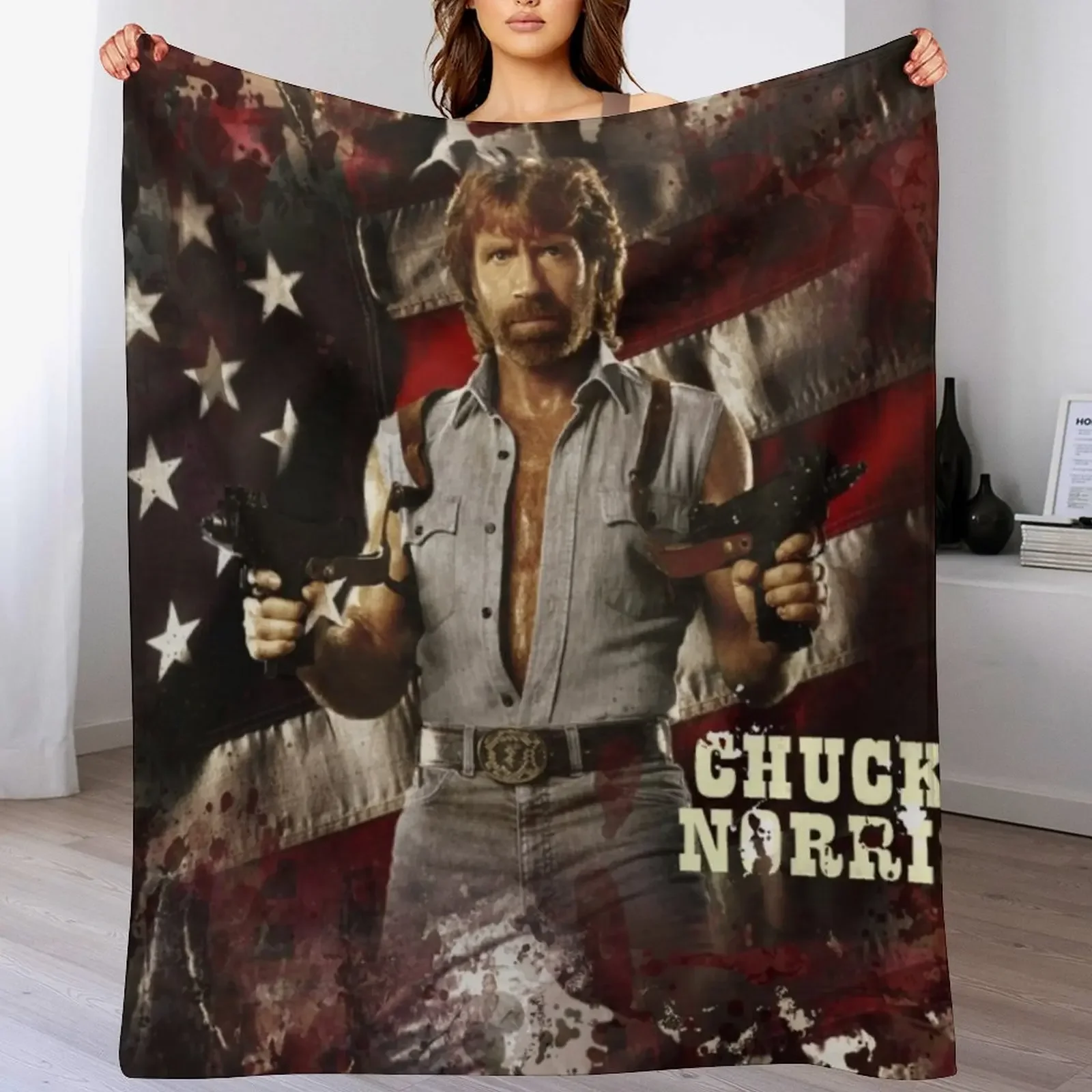 

Chuck Norris Throw Blanket anime Soft Beds Blankets