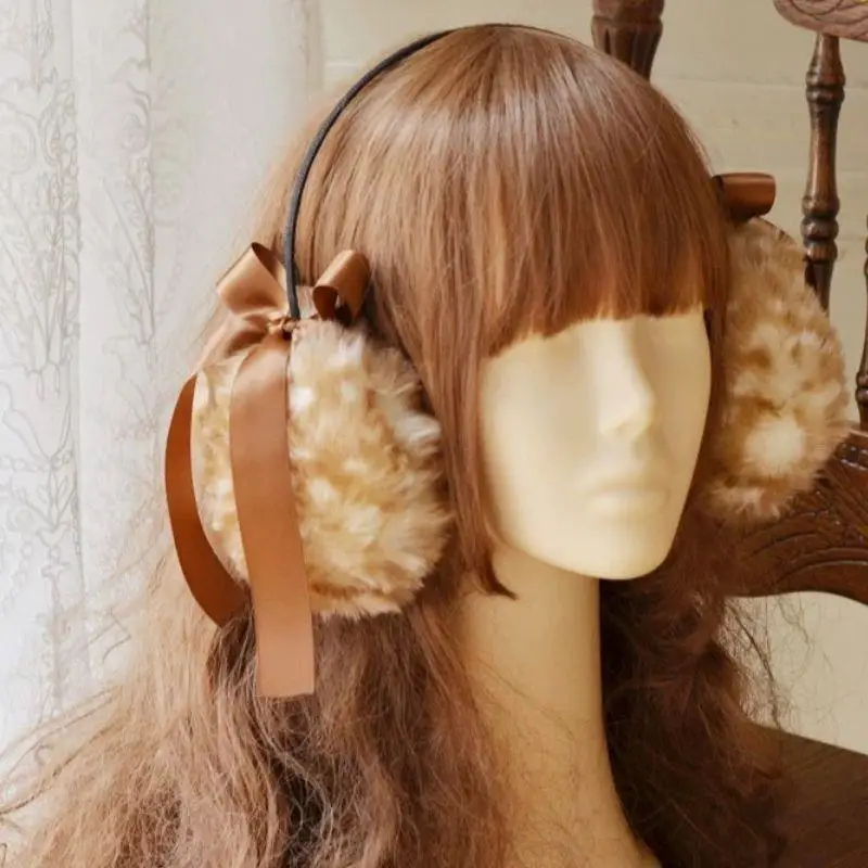 

Winter Coldproof Plush Furry Hair Band Christmas Halloween Y2K Headbands Soft Cute Girls Lolita Party Cosplay Outdoor Headwraps