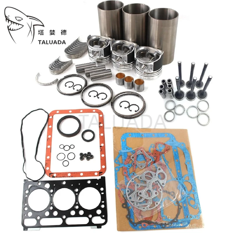 For Kubota D1503 Engine Overhaul Rebuild Kit L2900 L3000 L3010 L3130 KX91-3 U35 R420 R420S Engine Repair Kit Excavator