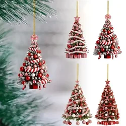 2025 New Year Christmas Tree Hanging Ornaments Pendant Xmas Home Table Decor Gifts Happy Decor Christmas Decoration