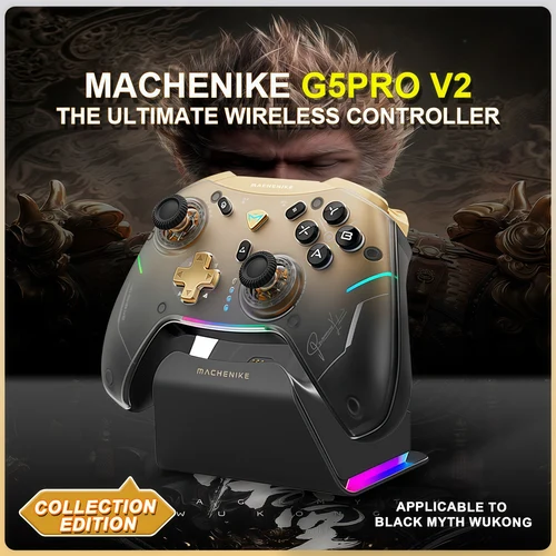 Machenike Gamepads G5 Pro V2 controlador de tres modos edición de colección de juegos intercambio en caliente Hall Rocker Bluetooth disparador vibración regalo