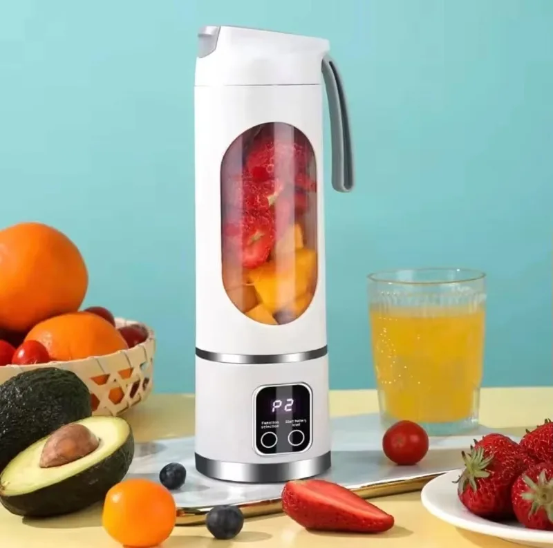 XMSL 450ML Rechargeable Portable Juicer Cup Blender Freshly Orange Slow Juicer Machine Safety 12 Blades Juicers