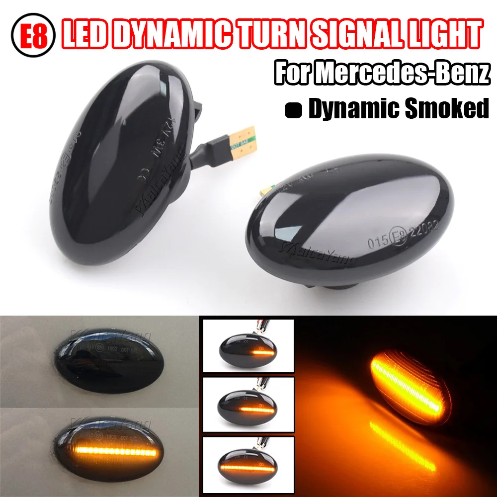 Dynamic Fender Side MarkerTurn Signal Repeater Light For Mercedes Benz Smart W450 &W452 W168 Vito W639 W447 Citan W415