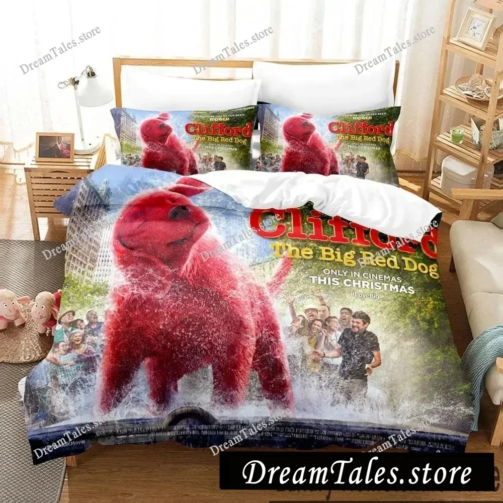 3D Print Clifford the Big Red Dog Bedding Set Boys Girls Twin Queen King Size Duvet Cover Pillowcase Bed boys Adult - view 4