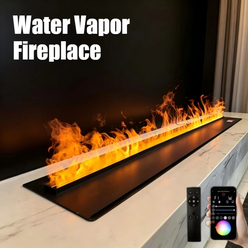 Touch Panel + Remote Control + Smart APP 3-Way Control Water Vapor Fireplace,Most Convenient Operation instant steam fireplace