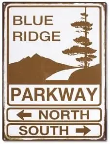 Blue Ridge Parkway Funny Vintage Metal Sign Poster es