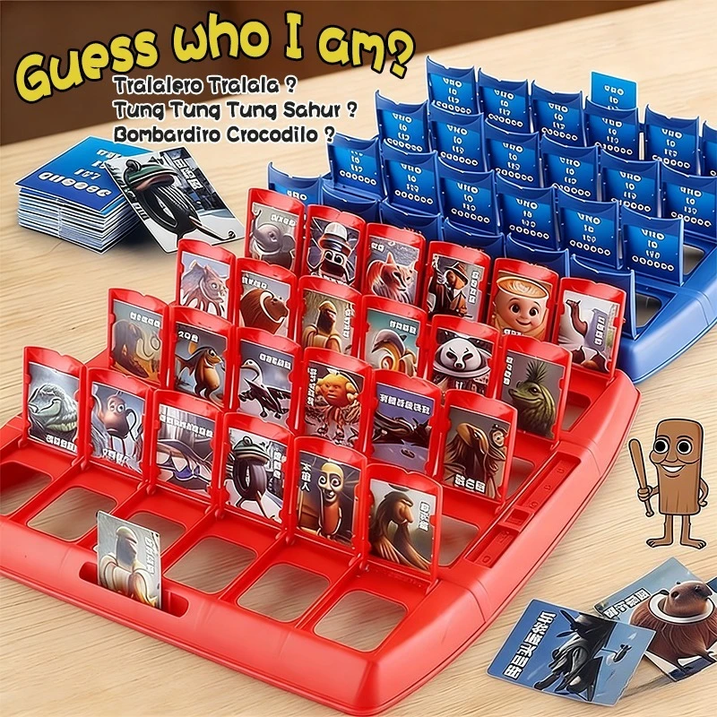لعبة Brainrot الإيطالية تخمين من أنا لعبة لوحية كلاسيكية لاعبين صديق ووالدين والطفل ألغاز معركة تطوير لعبة التفكير المنطقي