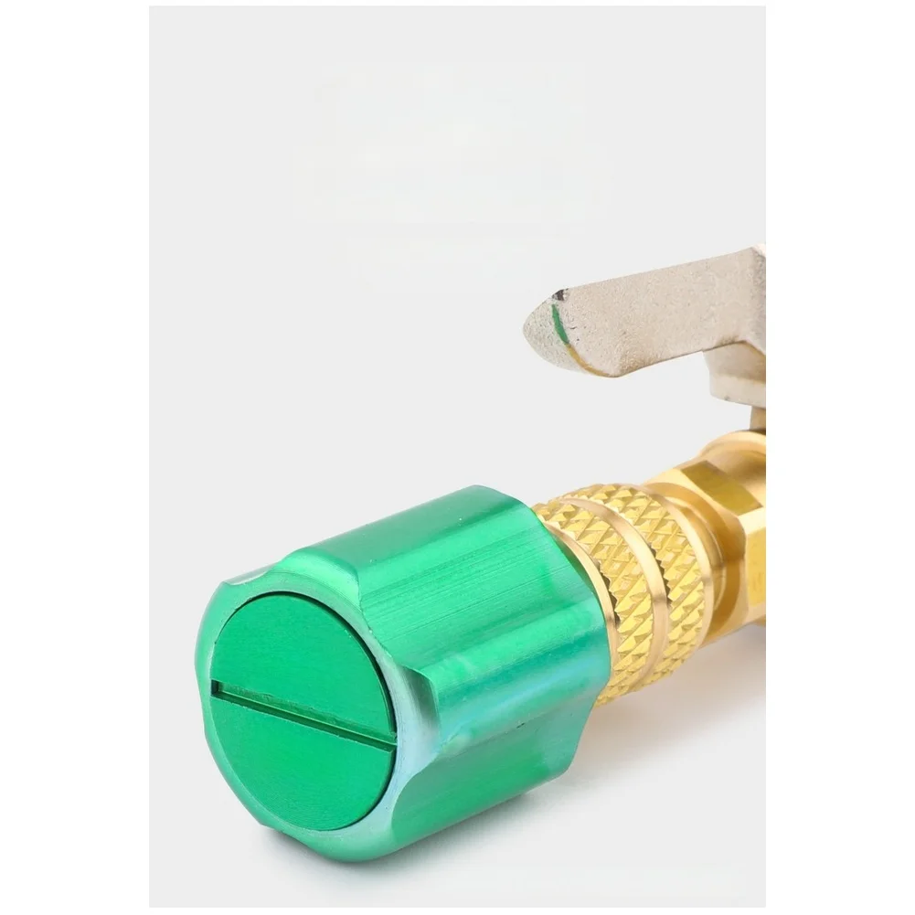 Valve Core Removal Device for HVAC Systems with Integrated Ball Valve Shut-Off and Magnetic Storage Knob for Secure Operation