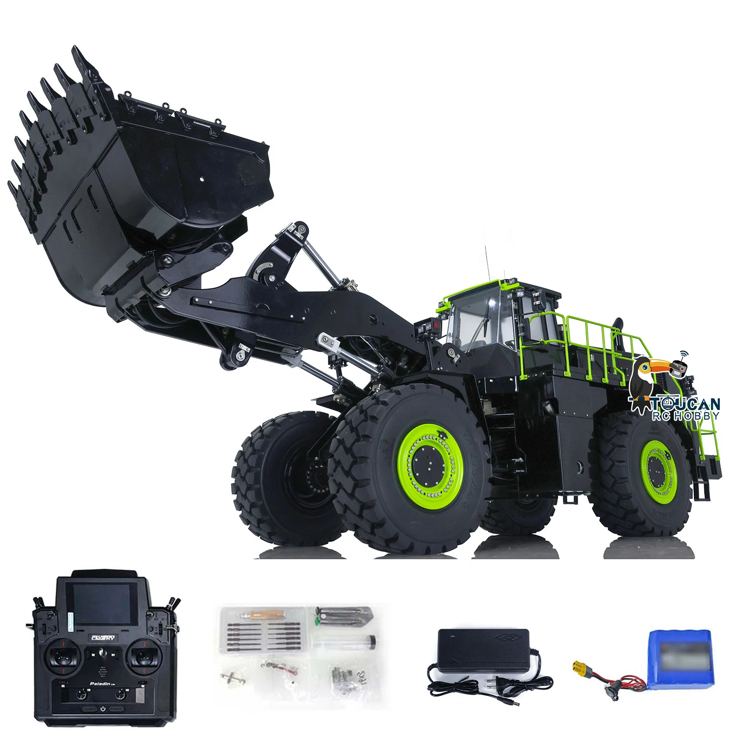 Kabolite K988 100S RC Hydraulic Loader 1/14 Scale 988K PL18 Lite Radio Control Car Lights Sounds 6CH Valve Quick Coupler TH20539