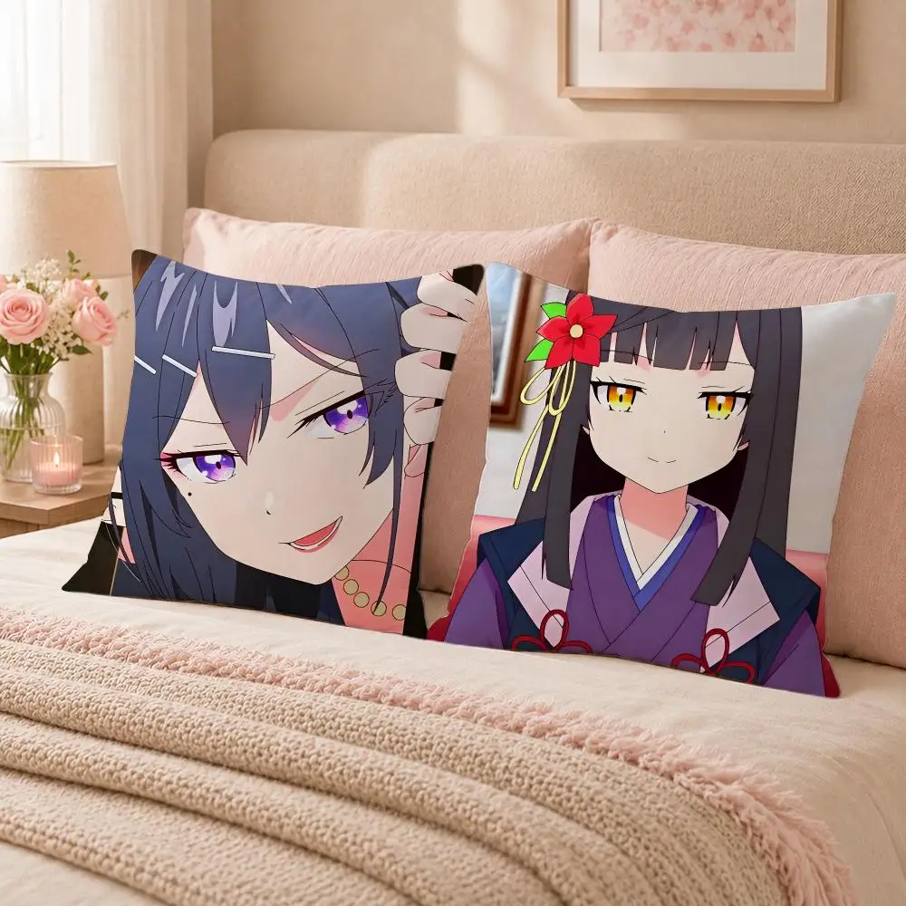 Fantasy Anime Sasaki and Peeps Cushion Cover Double-Sided Printed Pillow Cover Hypoallergenic Dust-Mite Proof