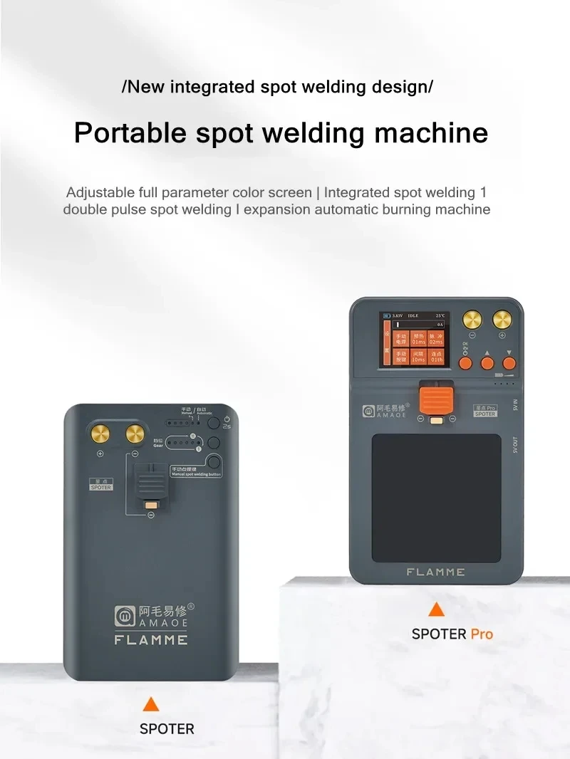 AMAOE Star Point Spoter Pro Double Pulse Portable Spot Welding Machine Lithium Battery Cell Nickel Sheet Soldering Pen