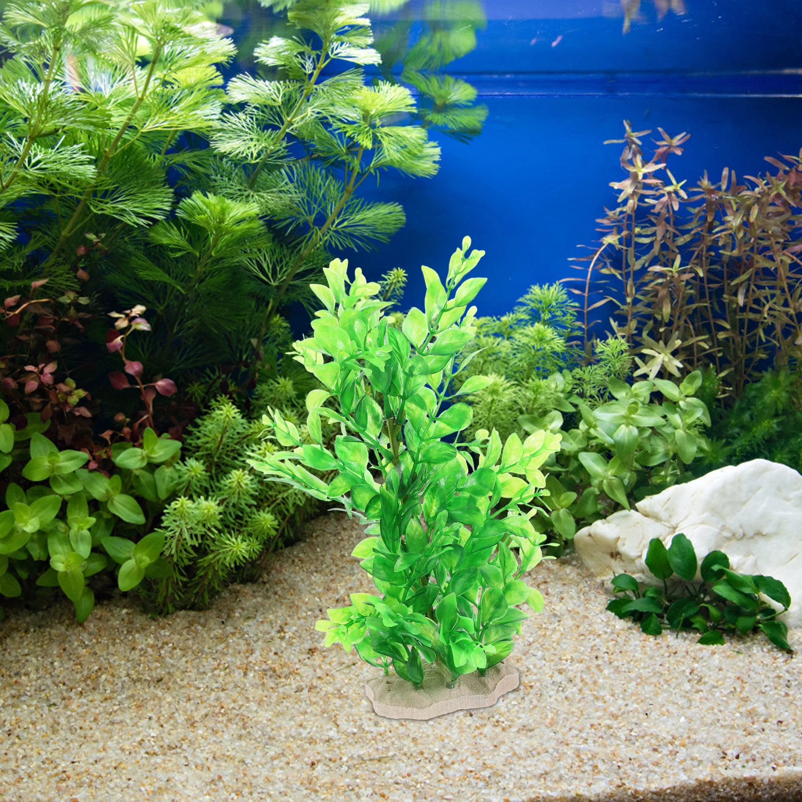 

Artificial Aquatic Plants Decorations Fish Tank Aquarium Material Durable Safe Water Long Use L scape Accessory Home Office