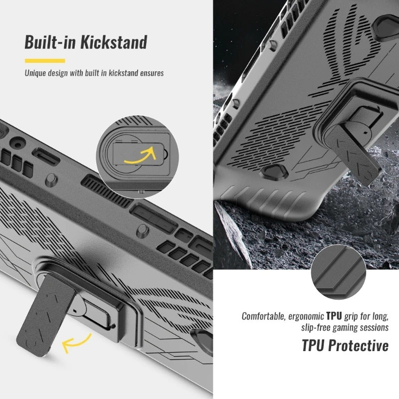 Scratchproof Housing with Screen Film Joystick Caps Covers Protective Case for Console Protector Housing