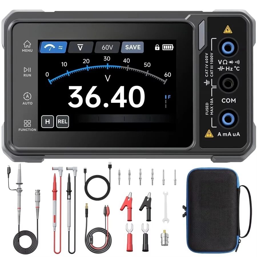 3-in-1 Digital Multimeter Oscilloscope Signal Generator 60000 Counts True RMS APP Auto Range DSO DDS